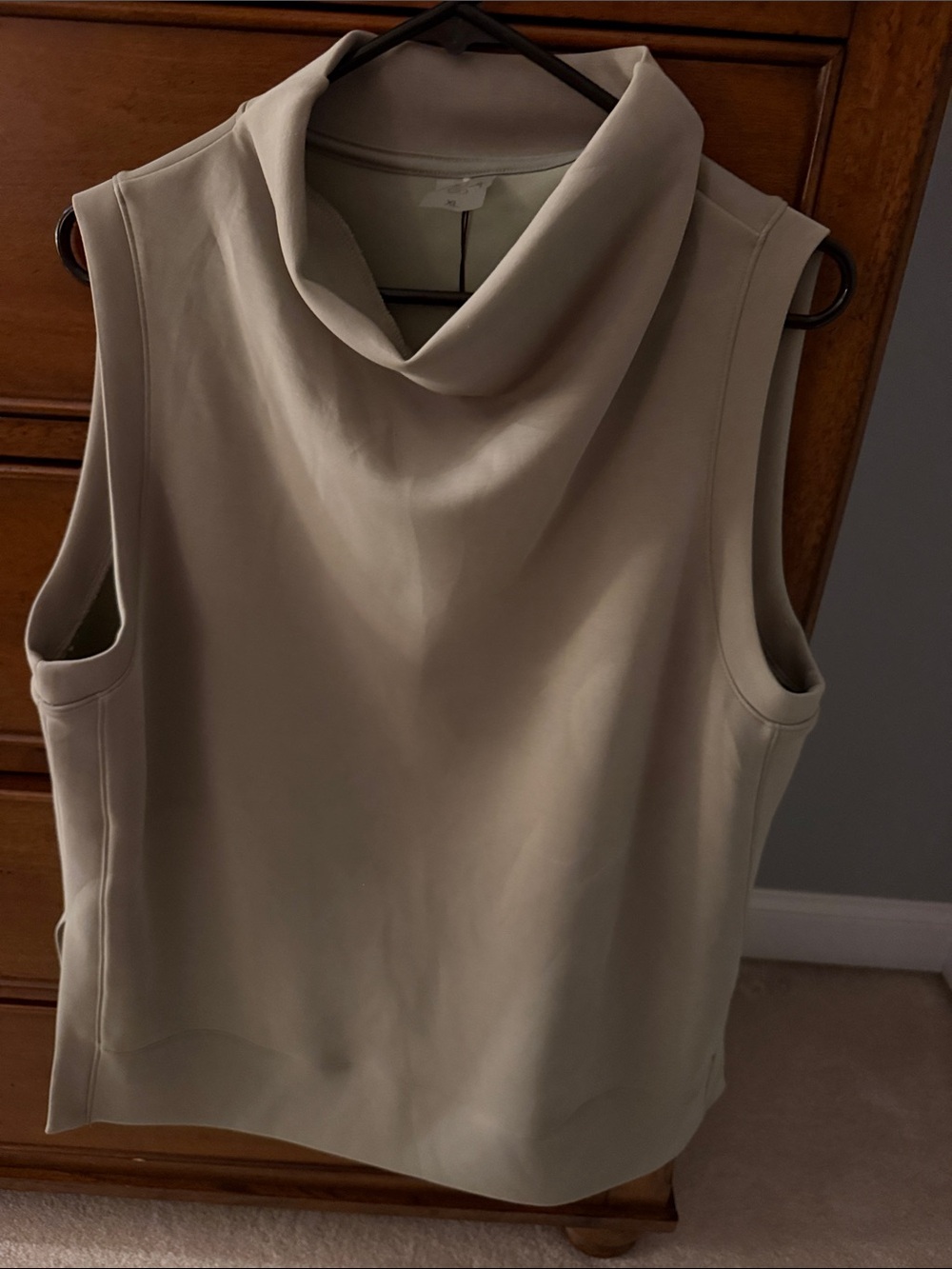 CALIA by Carrie Underwood Sleeveless Cowl Neck Top in Light Taupe